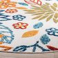 Safavieh Cabana CBN833A 4" Round Creme and Red Indoor/Outdoor Area Performance Rug, , large