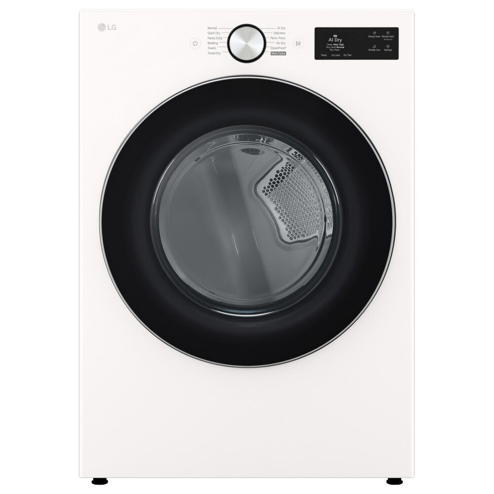 LG 7.4 Cu. Ft. Smart Front Load Electric Dryer with AI Sensor Dry in Alphine White, , large