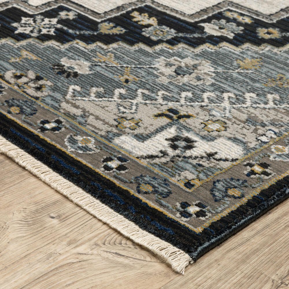 Oriental Weavers Keira Blue and Grey 9&#39;10&quot; x 12&#39;10&quot; Area Rug, , large