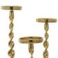Maple and Jade Candle Holder in Polished Gold (Set of 3), , large