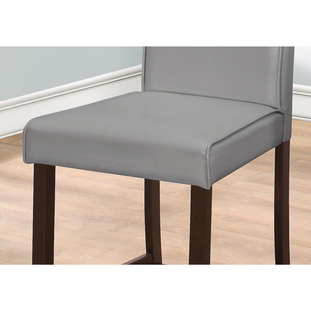 Monarch Specialties Dining Chair with Grey Cushion in Black &#40;Set of 2&#41;, , large