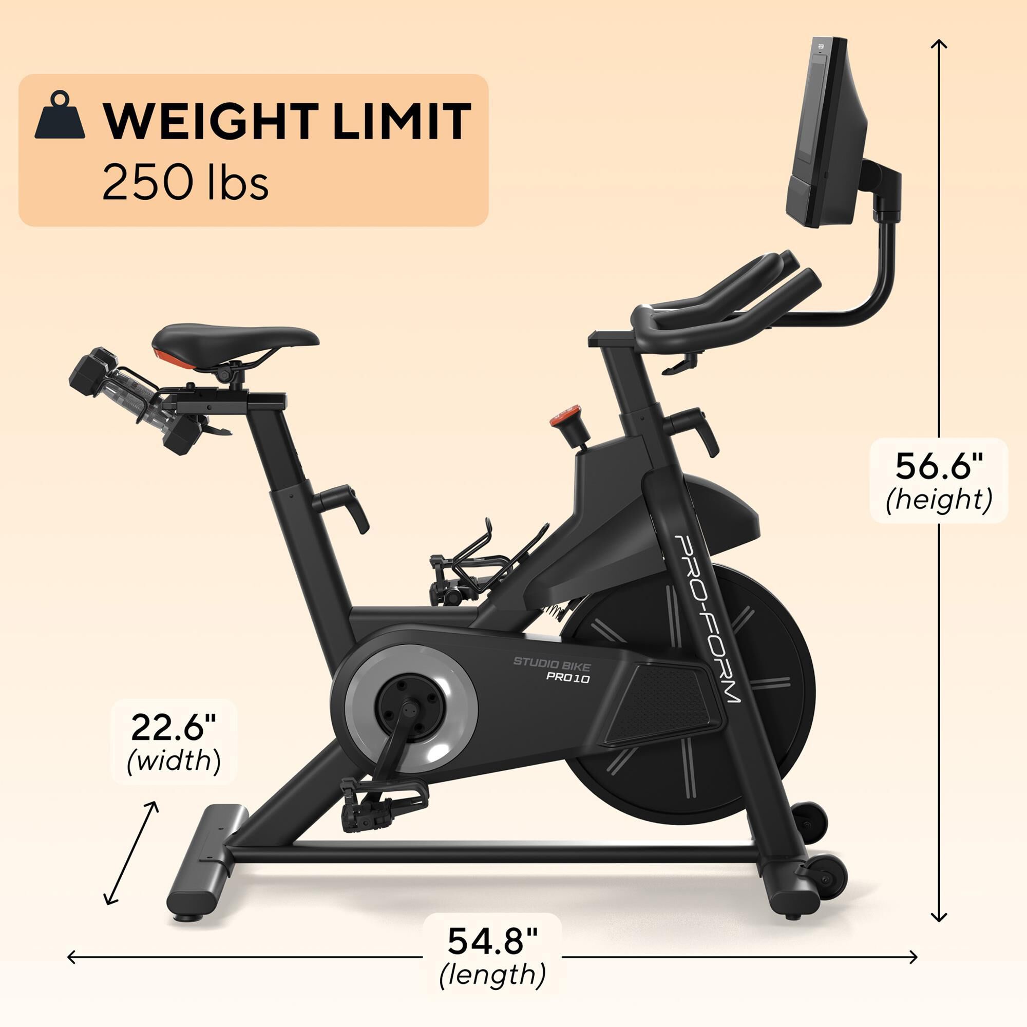 ProForm Carbon Pro10 Studio Bike with iFIT