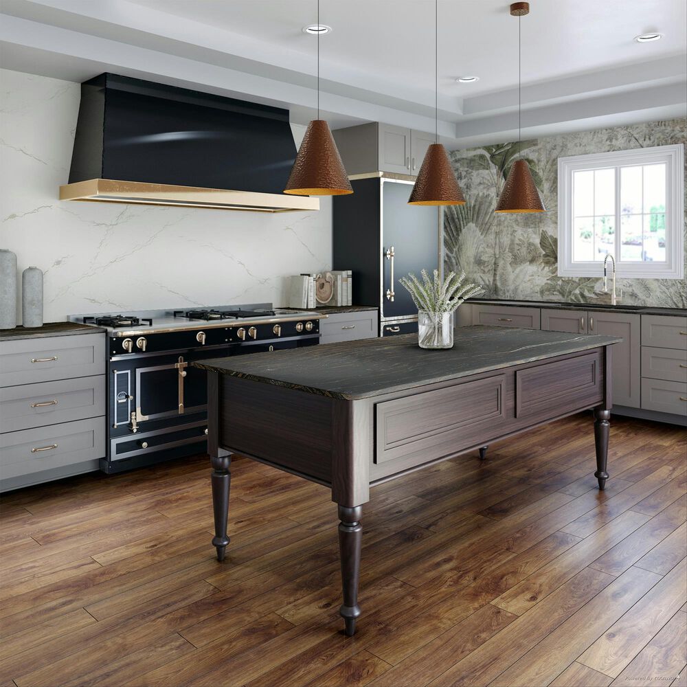 Cambria Luxury Golden Dragon 3cm Quartz Countertop in Black and Gold, , large