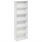HOMLUX 6-Tier Free Standing Open Storage Bookcase in White, , large