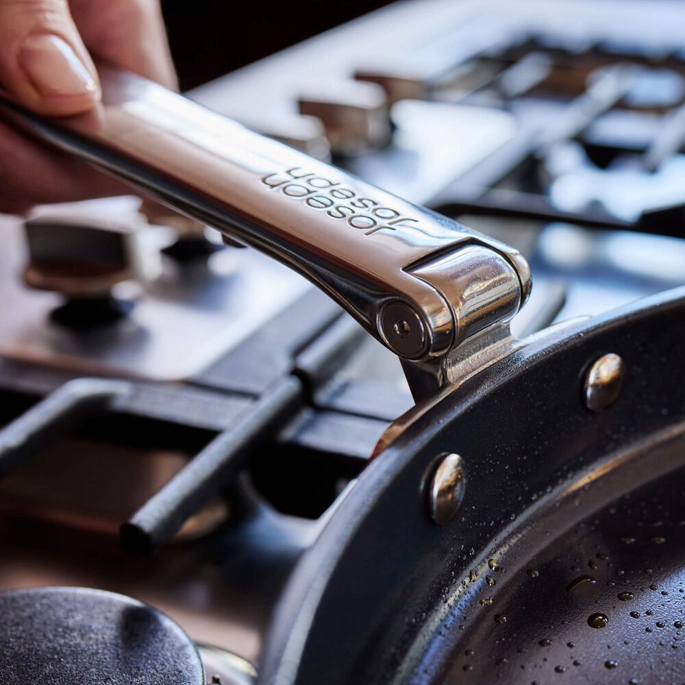 Joseph Joseph Space 12" Non-Stick Shallow Frying Pan with Folding Handle in Midnight Blue, , large