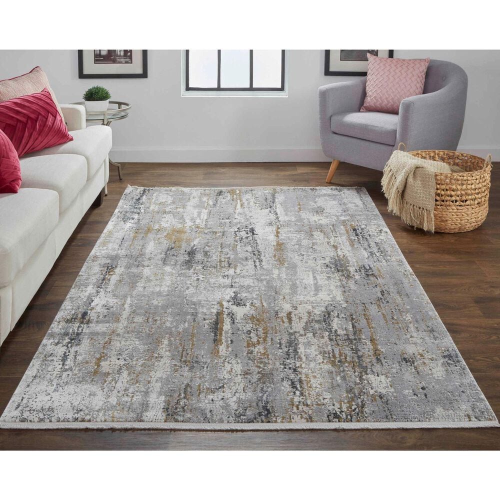 Feizy Cadiz 11&#39;6&quot; x 14&#39;6&quot; Ivory and Gray Area Rug, , large