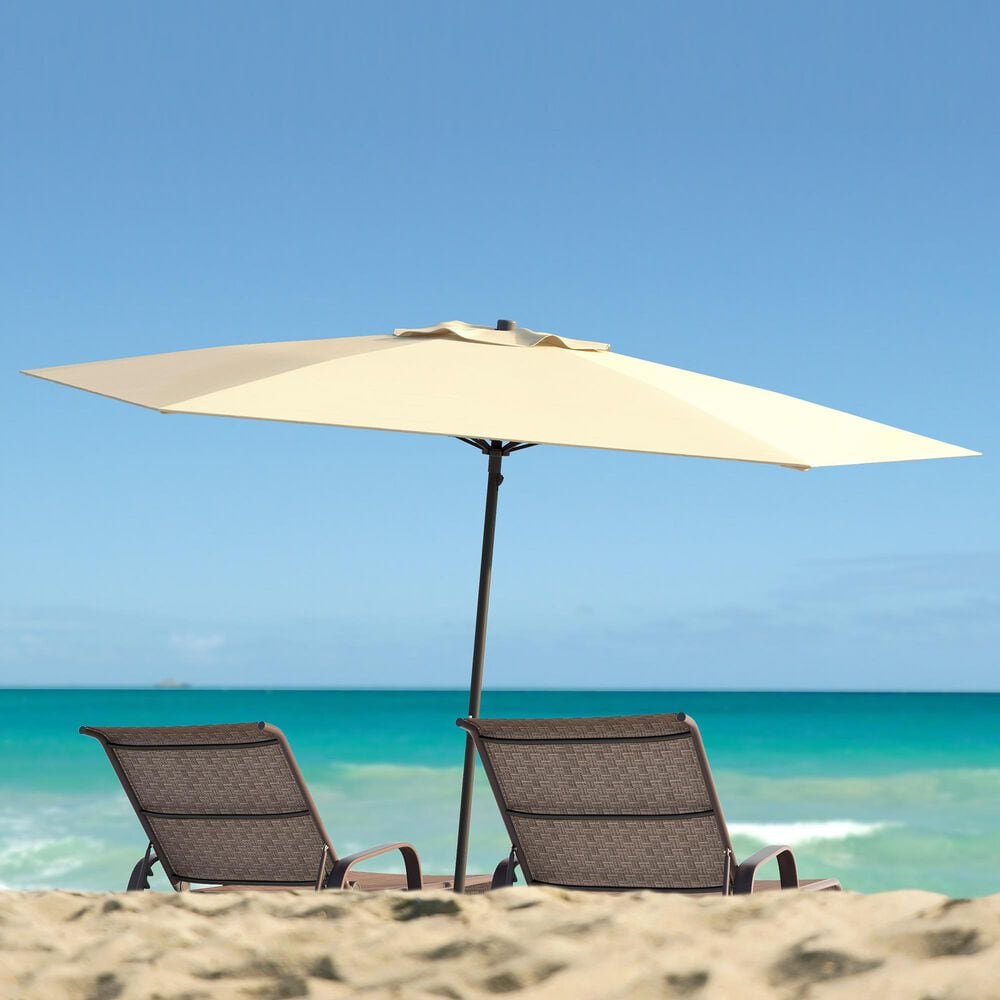 CorLiving 7.5' UV & Wind Resistant Umbrella in Warm White, , large