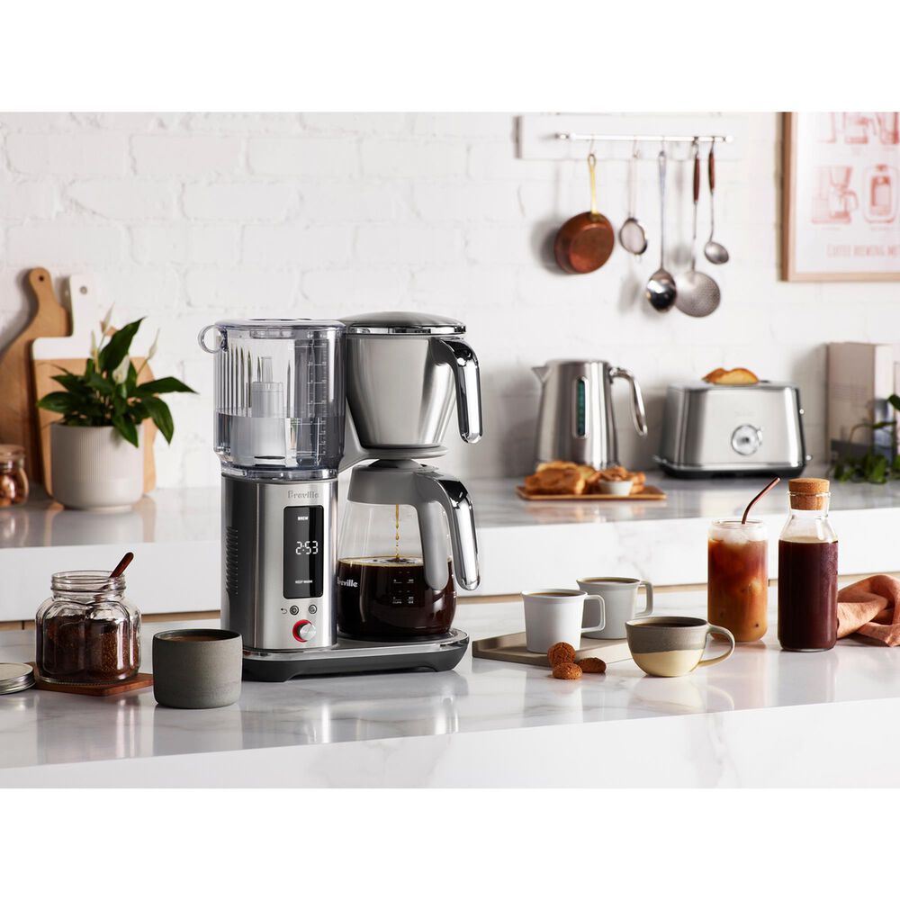 Breville Luxe Brewer 12-Cup Drip Coffee Maker with Glass Carafe in Brushed Stainless Steel, , large