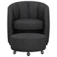 Golden Wave Furniture Elliot Accent Chair and Ottoman with Casters in Charcoal, , large