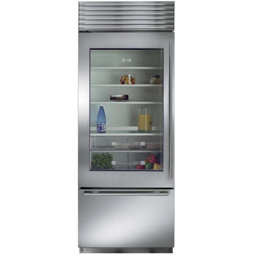 Sub Zero 30" Wide Built-In Glass Door Bottom Freezer (Panel Required), , large