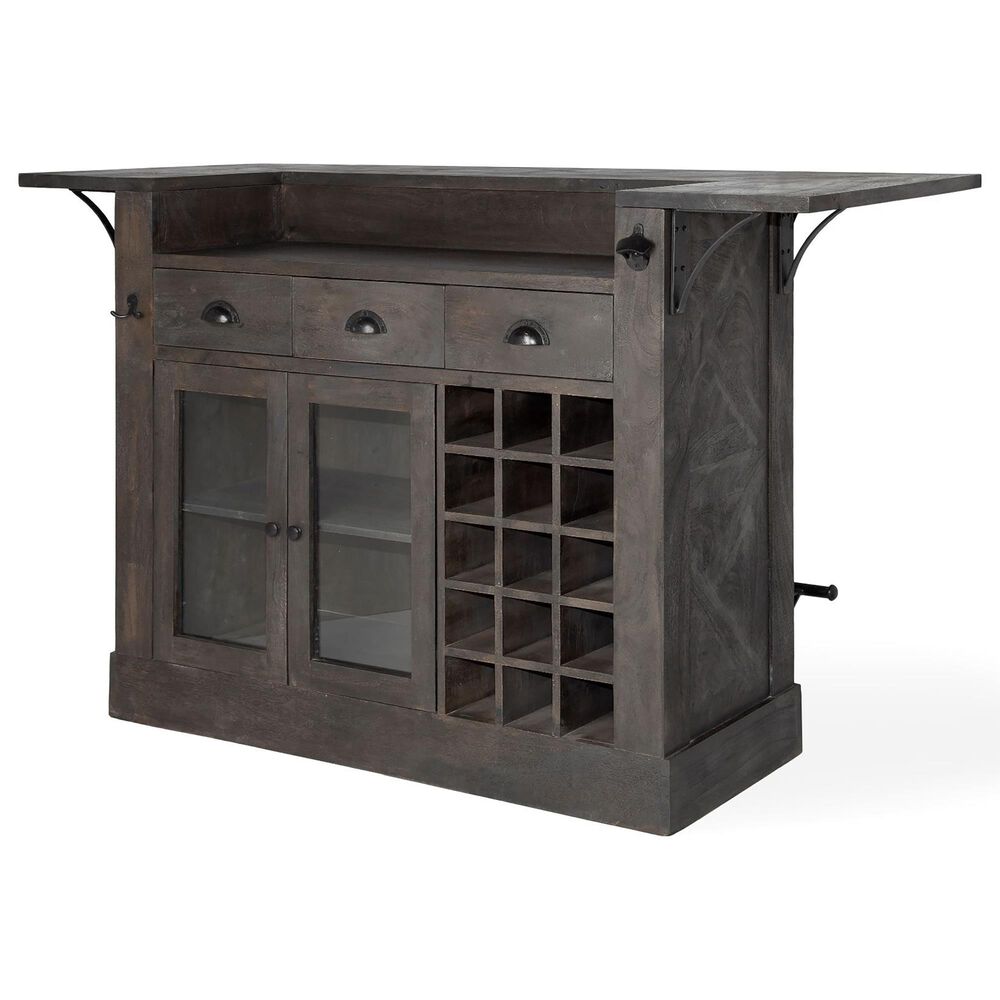 Mercana Cheers Bar Counter in Dark Brown, , large