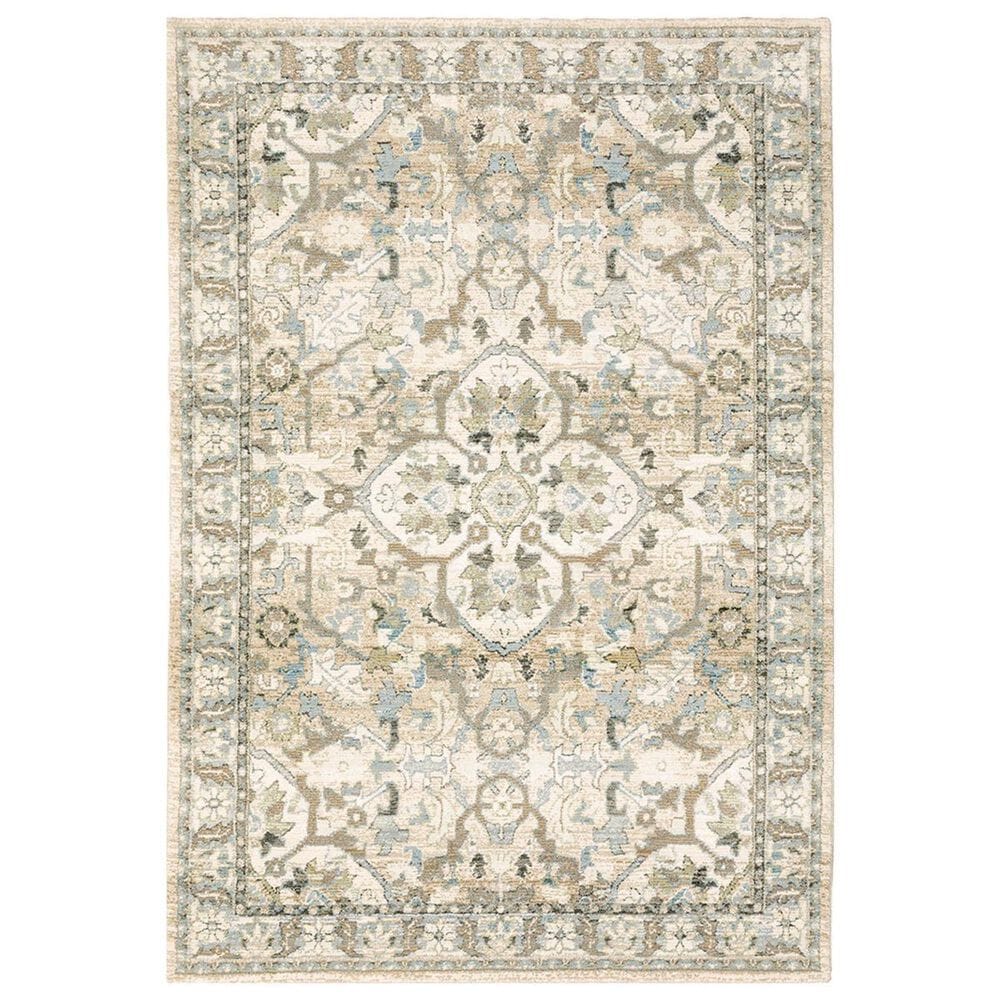 Oriental Weavers Andorra 9818G 3"3" x 5"2" Beige Area Rug, , large