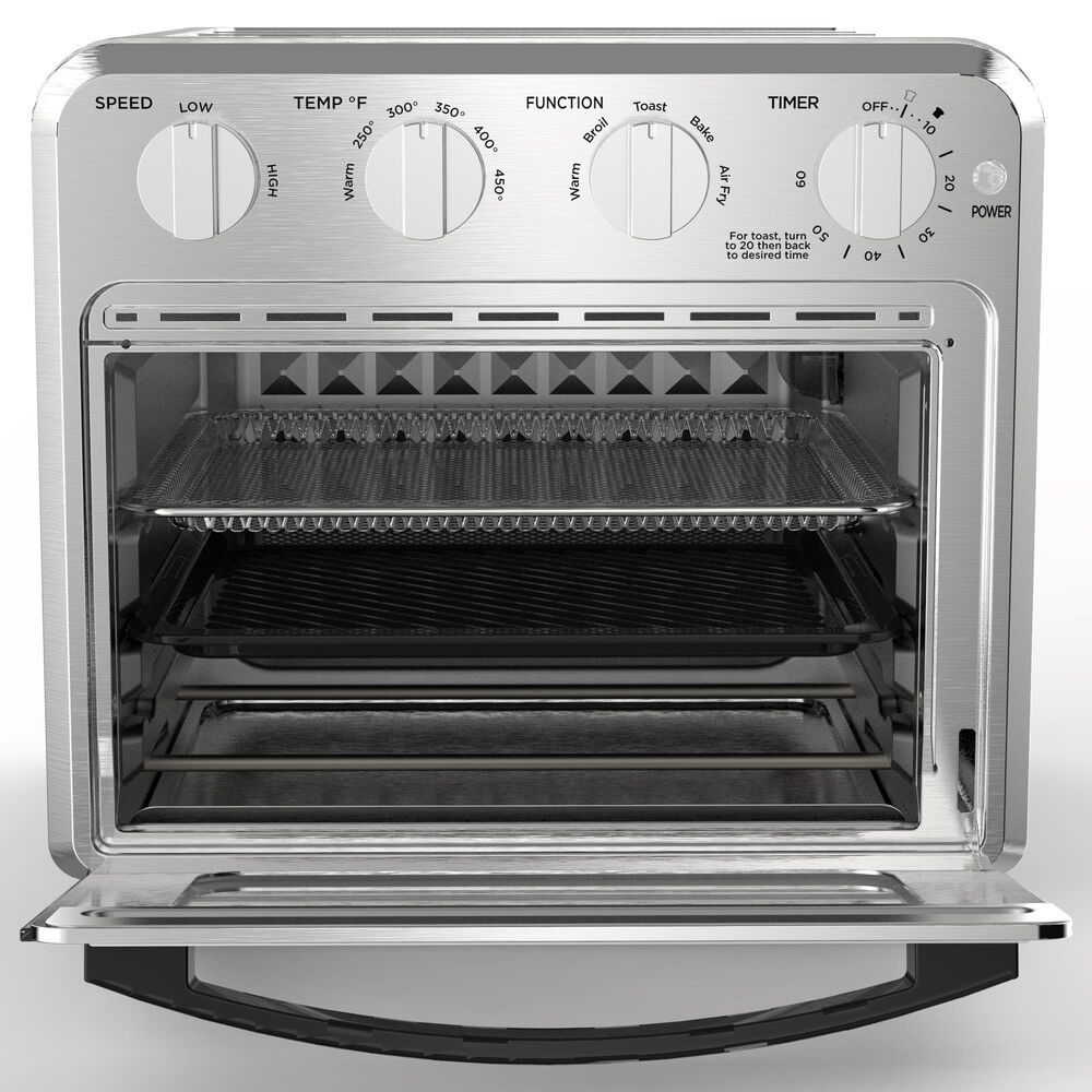 HOMLUX 16 Qt Air Fryer Toaster Oven in Silver, , large