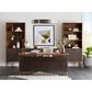 Home Trends & Design Santa Cruz 3-Shelf Bookcase in Walnut and Antique Gold, , large