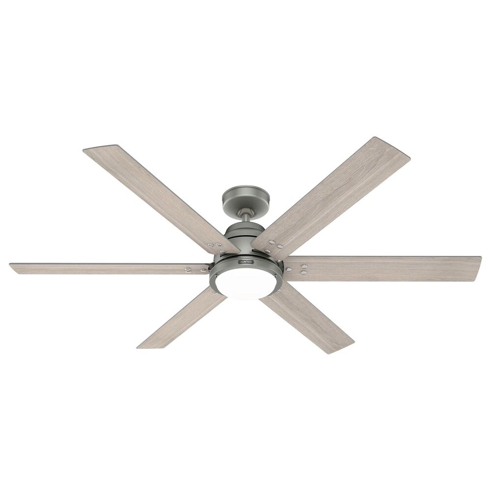 Hunter Gravity 60" Ceiling Fan with LED Light in Matte Silver, , large