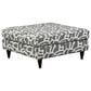 Xenia Scarborough Steel Accent Ottoman in Lilypad Charcoal, , large