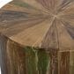 Maple and Jade Handmade Pinwheel Drum Accent End Table in Light Brown, , large