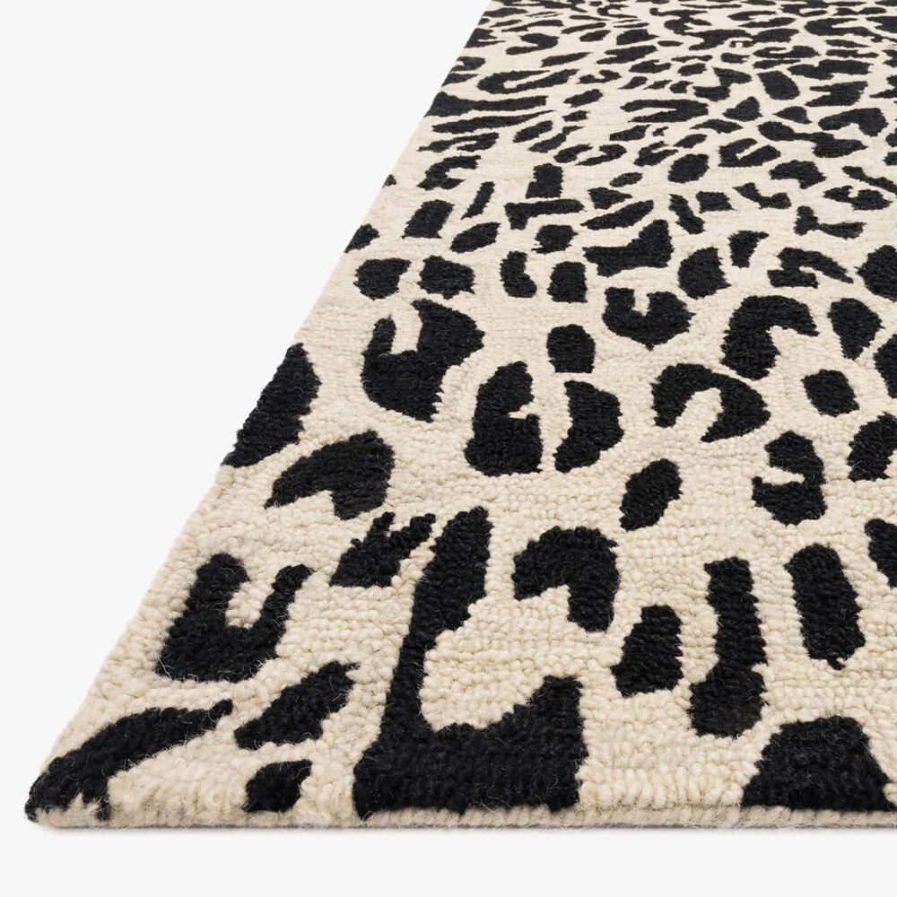 Loloi Masai MAS-02 9&#39;3&quot; x 13&#39; Black and Ivory Area Rug, , large