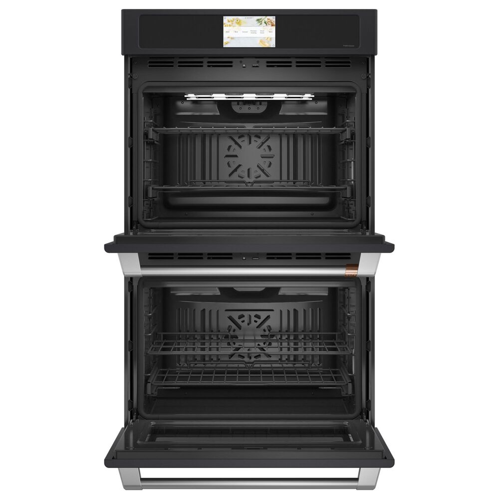 Cafe 2-Piece Kitchen Package with Matte Black 30" Smart Built-In Convection Double Wall Oven and Stainless Steel 36" Gas Cooktop, , large
