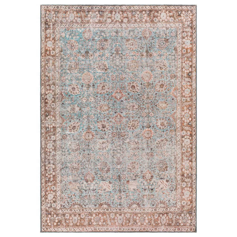 Surya Colin 6"7" x 9" Light Blue, Tan, Orange, Brown and Cream Area Rug, , large