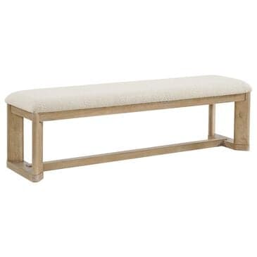 Emerald Home Furnishings Pacific Grove Upholstered Dining Bench in Sand Dune, , large