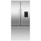 Fisher & Paykel 17.0 Cu. Ft. 3-Door French Door Refrigerator with Ice and Water in Stainless Steel, , large