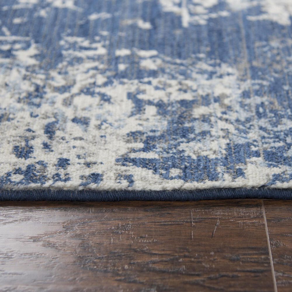 RIZZY Gossamer Blue, Gray and Ivory 4' x 6' Area Rug, , large