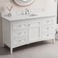 James Martin Vanities Palisades 72" Double Bathroom Vanity in Bright White with 3 cm White Zeus Quartz Top and Rectangular Sinks, , large