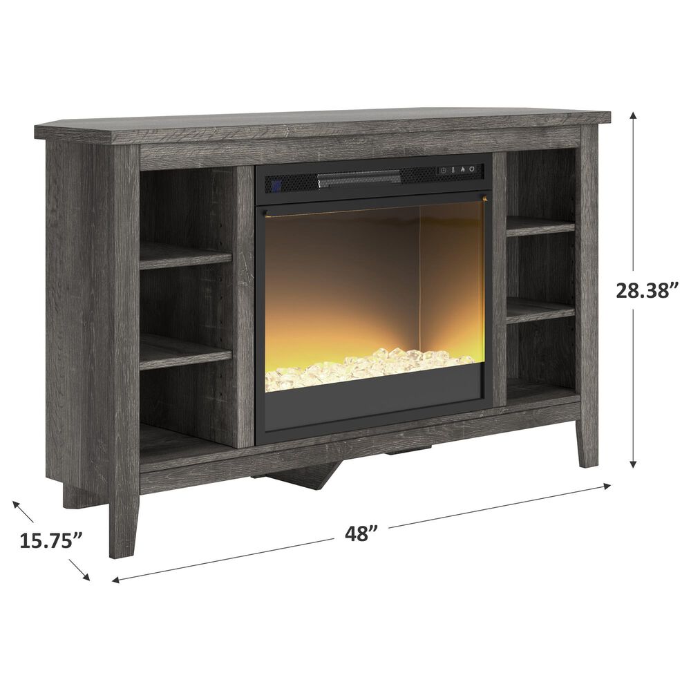 Ashley Arlenbry 48&quot; TV Stand with Electric Fireplace Insert in Weathered Oak, , large