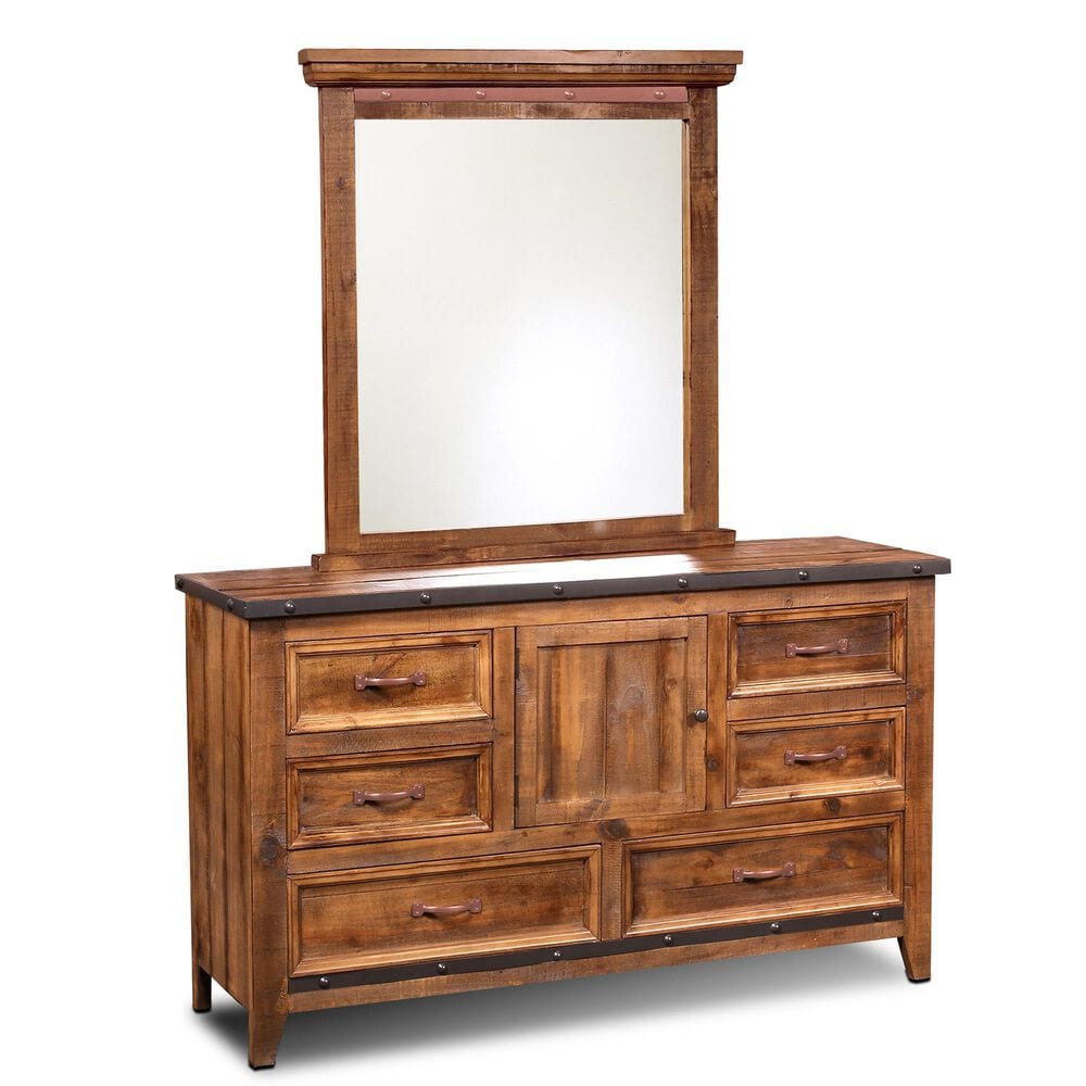 Sunset Bay Urban Rustic 4 Piece King Bedroom Set in Rustic Brown, , large