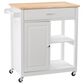 CorLiving Sage 2 Shelves Kitchen Cart in White, , large