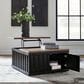 Ashley Rylandyn Lift-Top Coffee Table in Matte Black and Light Brown, , large