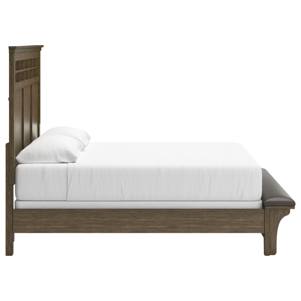 Ashley Queen Bed and Two Nightstands in Medium Brown, , large