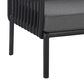 Hearth and Haven 2-Piece Patio Conversation Set with Dark Gray Cushion in Black, , large