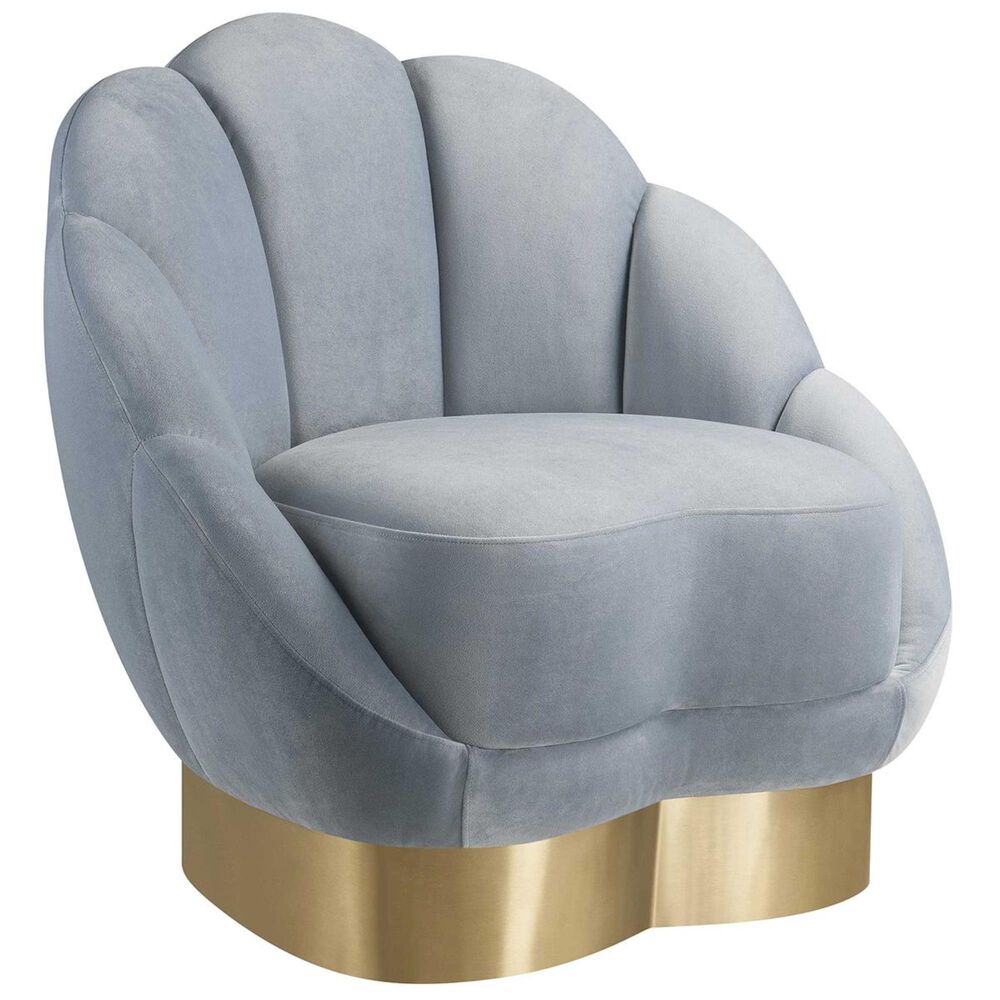37B Bloom Velvet Chair in Sea Blue, , large