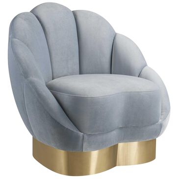 37B Bloom Velvet Chair in Sea Blue, , large