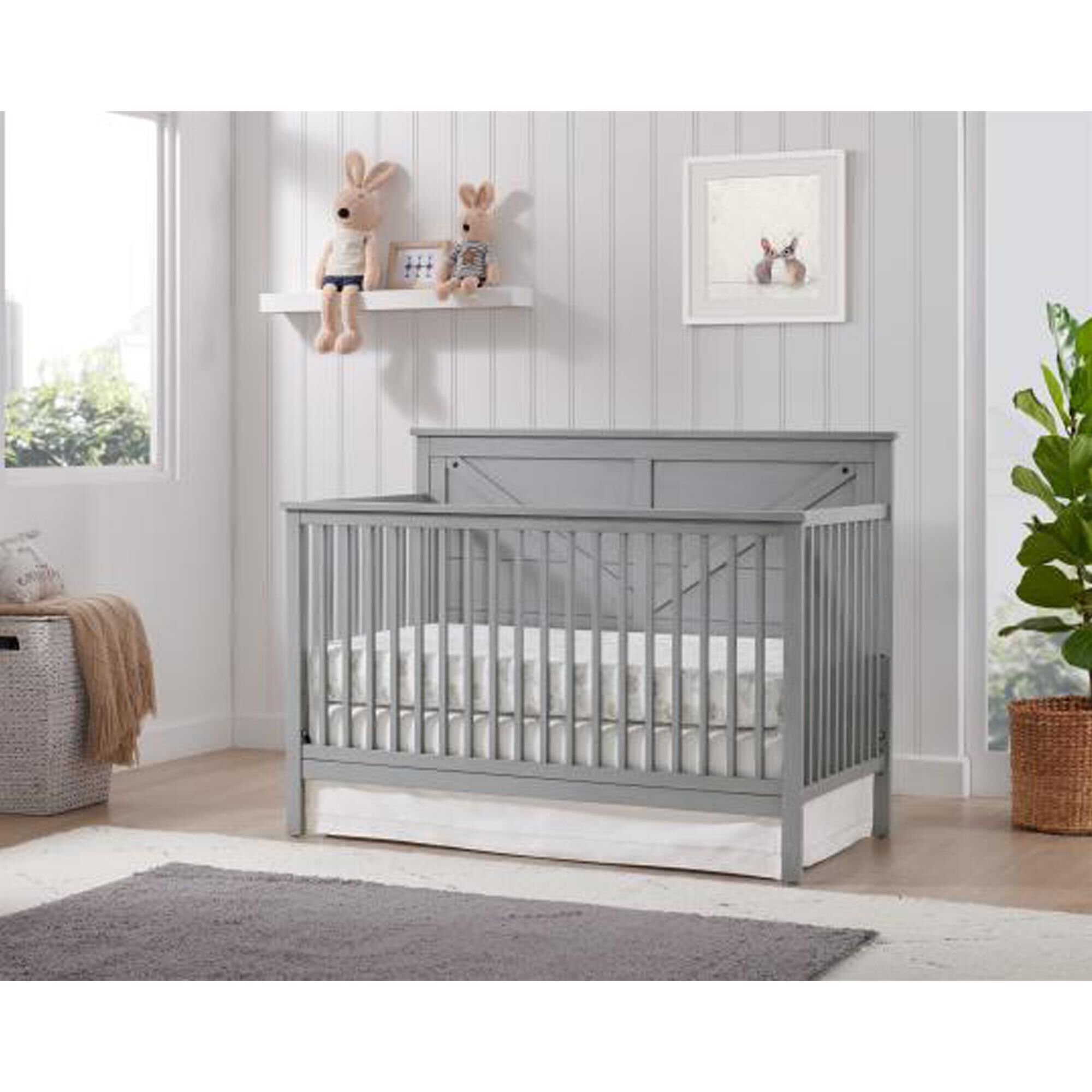 Oxford Baby Montauk Full Bed Conversion Kit in Farmhouse Gray
