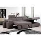 Amalfi Home Furniture Positano 2-Piece Sleeper Sectional in Urban Pepper, , large