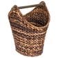 Creative Coop Braided Bankuan Toilet Paper Basket with Wood Handle in Dark Brown, , large
