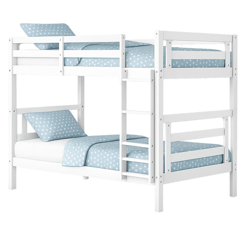 Forest Grove Twin over Twin Bunkbed in White, , large