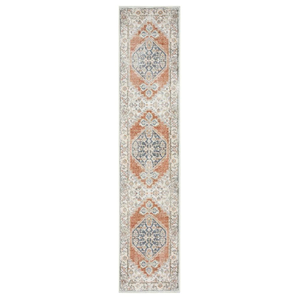 Nourison Astra Machine Washable ASW11 2"2" x 12" Grey and Multicolor Runner, , large