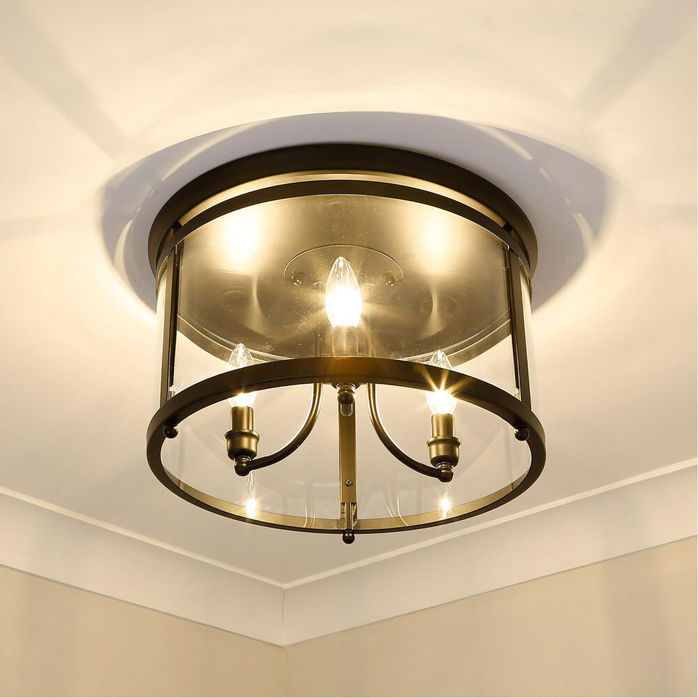 Golden Lighting Payton Flush Mount in Matte Black, , large