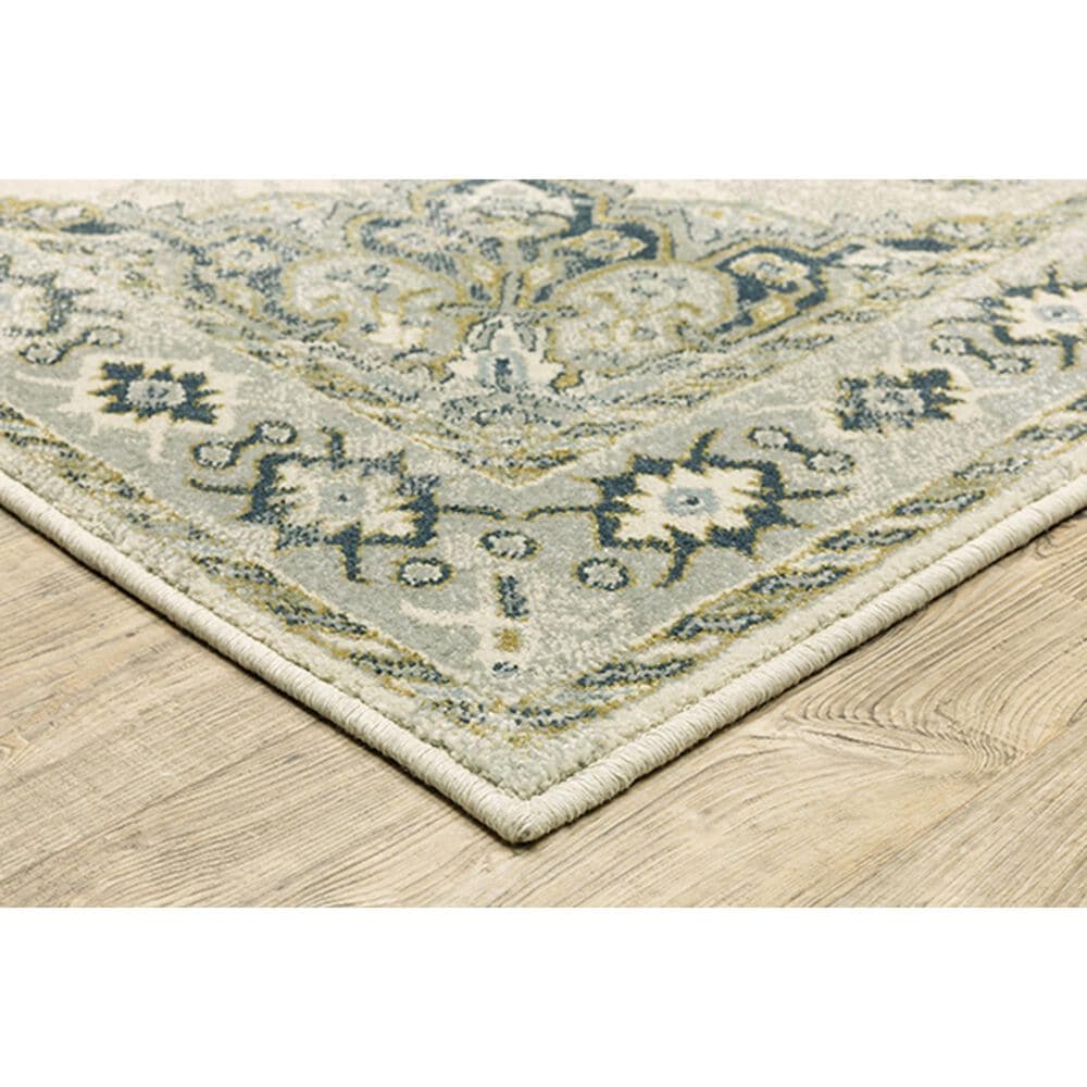 Oriental Weavers Branson Oriental Medallion 3&#39;3&quot; x 5&#39; Ivory and Blue Area Rug, , large