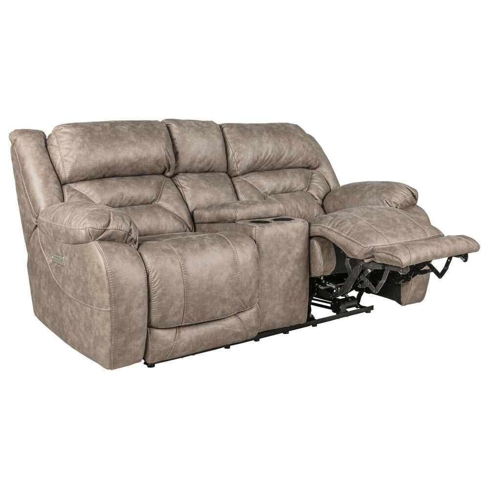 HomeStretch Skywalker Power Reclining Loveseat in Fog, , large