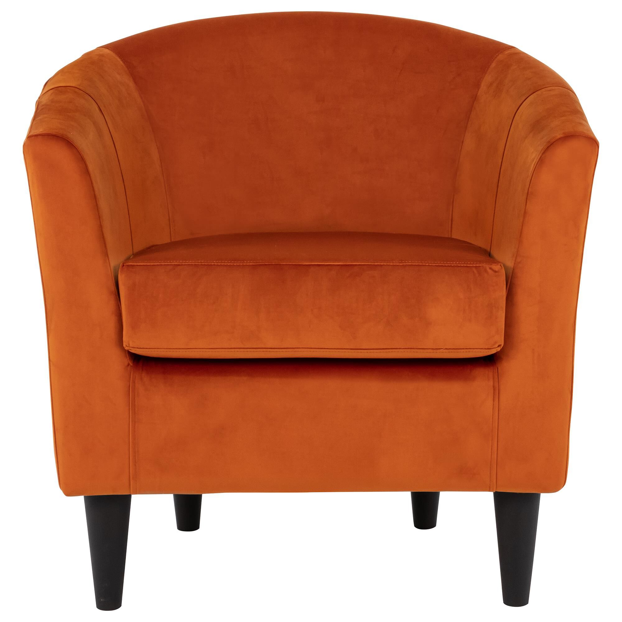 Orange store velour chair