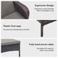 Sunwell Garden Outdoor Lounge Chair with Brown Rattan in Grey, , large