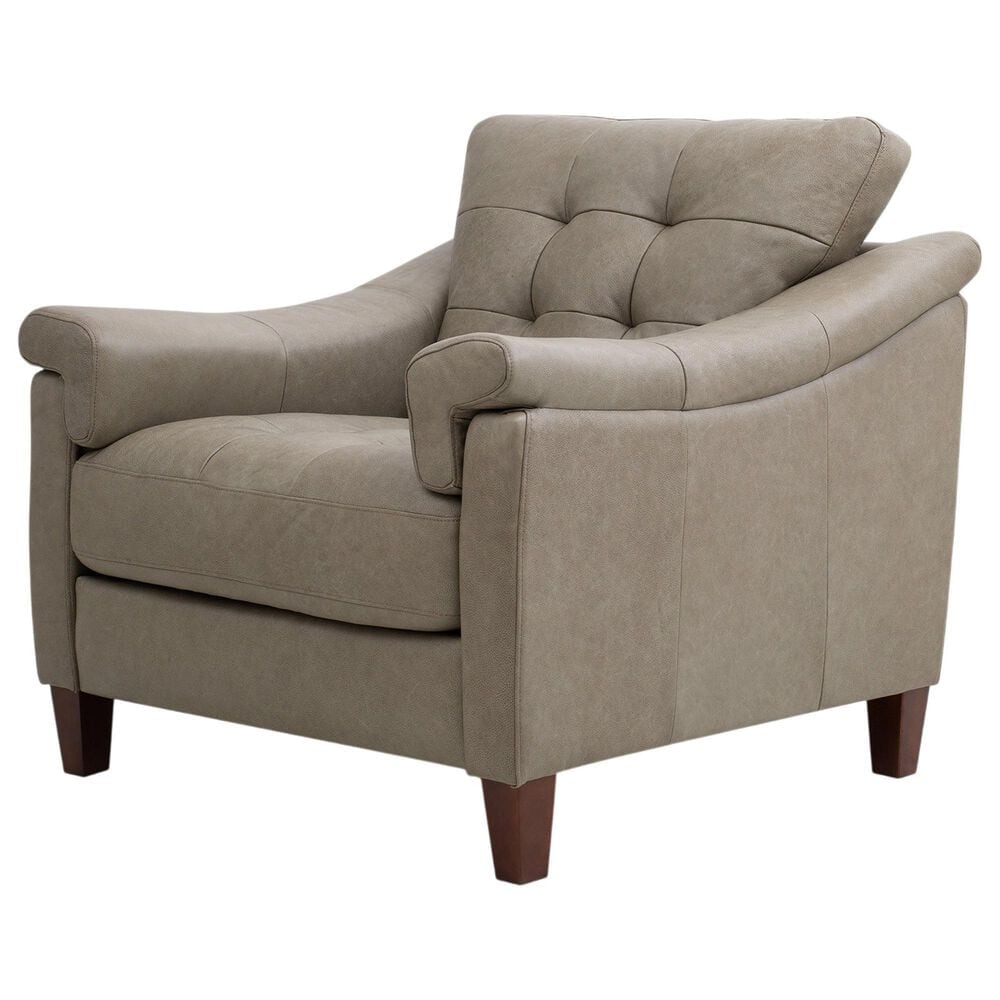 Italiano Furniture Ellis Accent Chair and Ottoman in Green Pea, , large