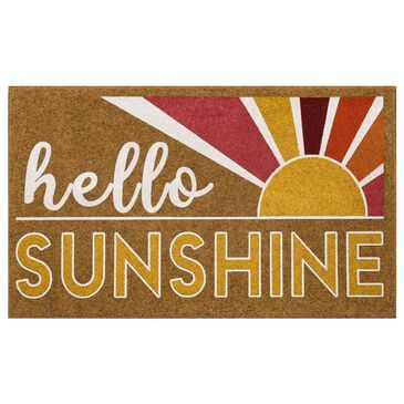 Karastan Bristol Hello Sunshine Rise 1"6" x 2"6" Multicolor Door Mat, , large