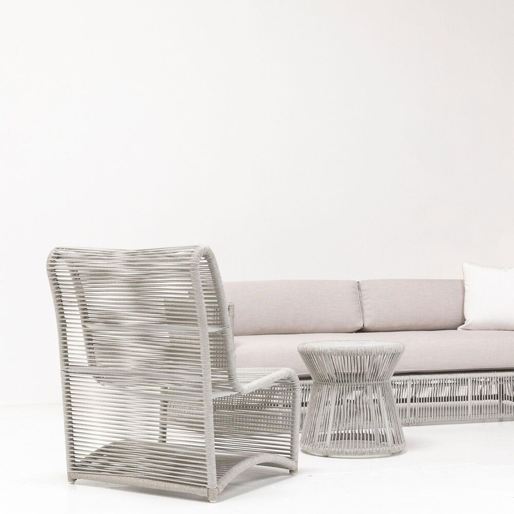Sunset West Milano Patio Armless Chair in Frost, , large