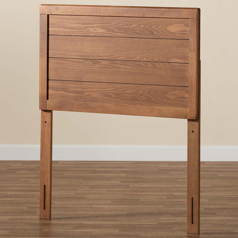 Baxton Studio Seren Twin Headboard in Ash Walnut, , large
